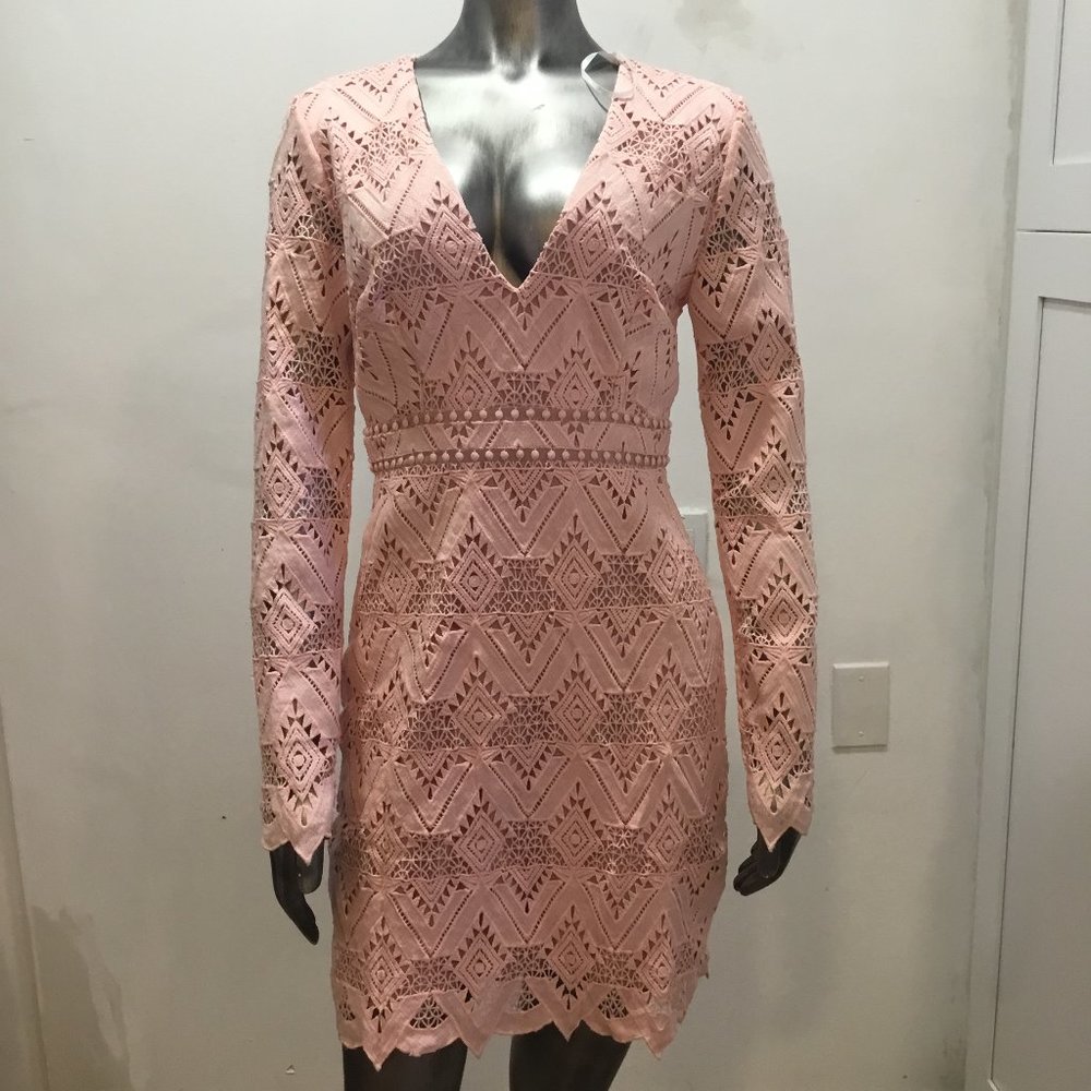 STYLESTAKER Sz-S Womens Pink Lace Dress